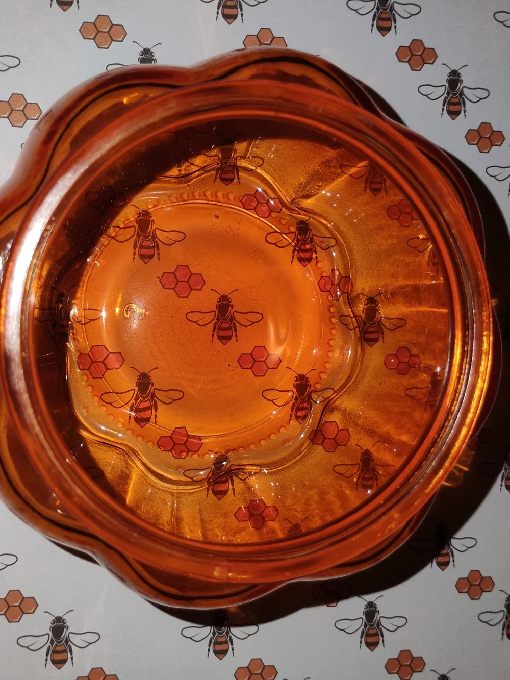 Amber Glass Pumpkin Candy Jar with Lid